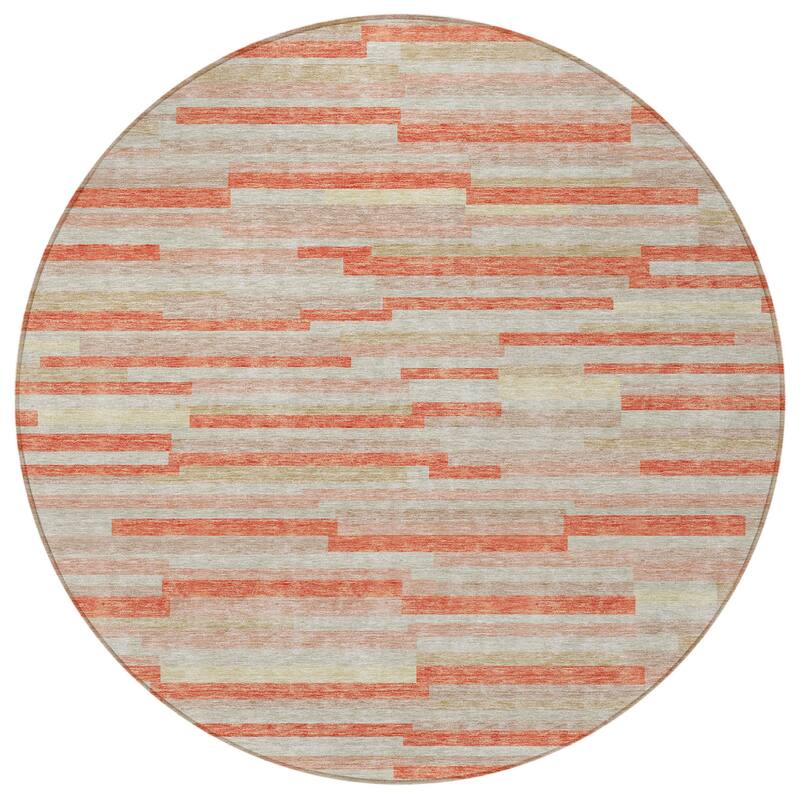 HomeRoots Striped Transitional Rectangle Outdoor Rug