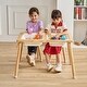preview thumbnail 9 of 7, Natural Wood Pine Sensory Table Set with Stools & Storage Bins - 32.1" x 23.6" x 19.9"