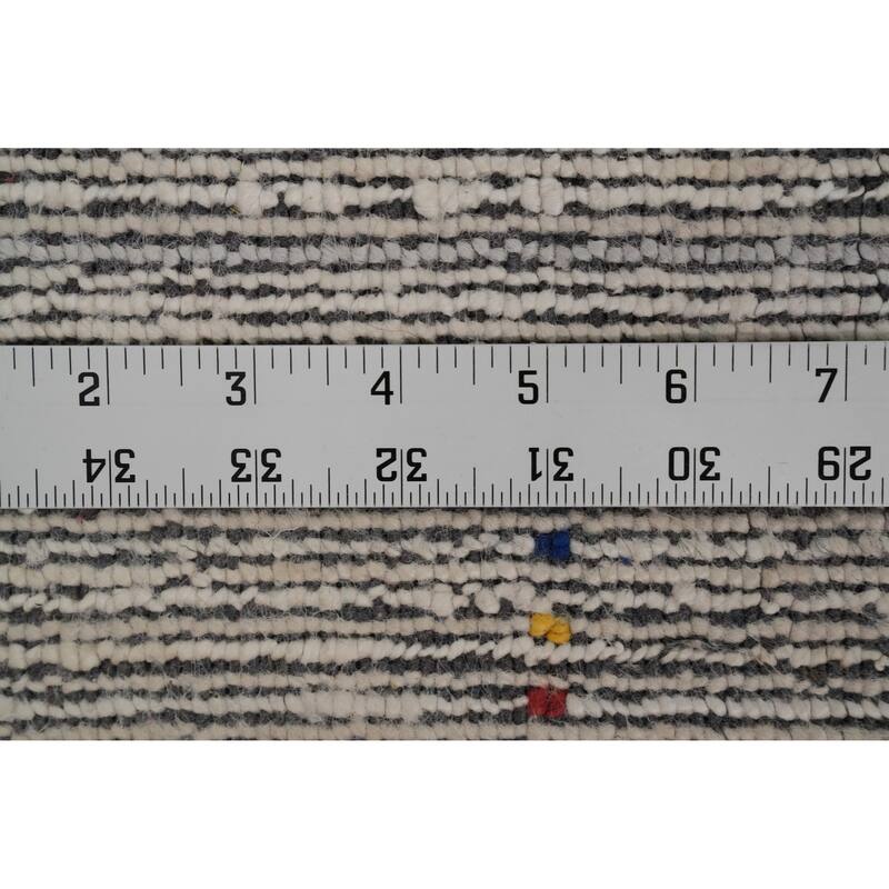 Hand Knotted Oriental Viscose Silk Carpet Tribal Animal Pictorial Beige & Ivories Gabbeh Area Rug - 9' 9'' X 8' 2''