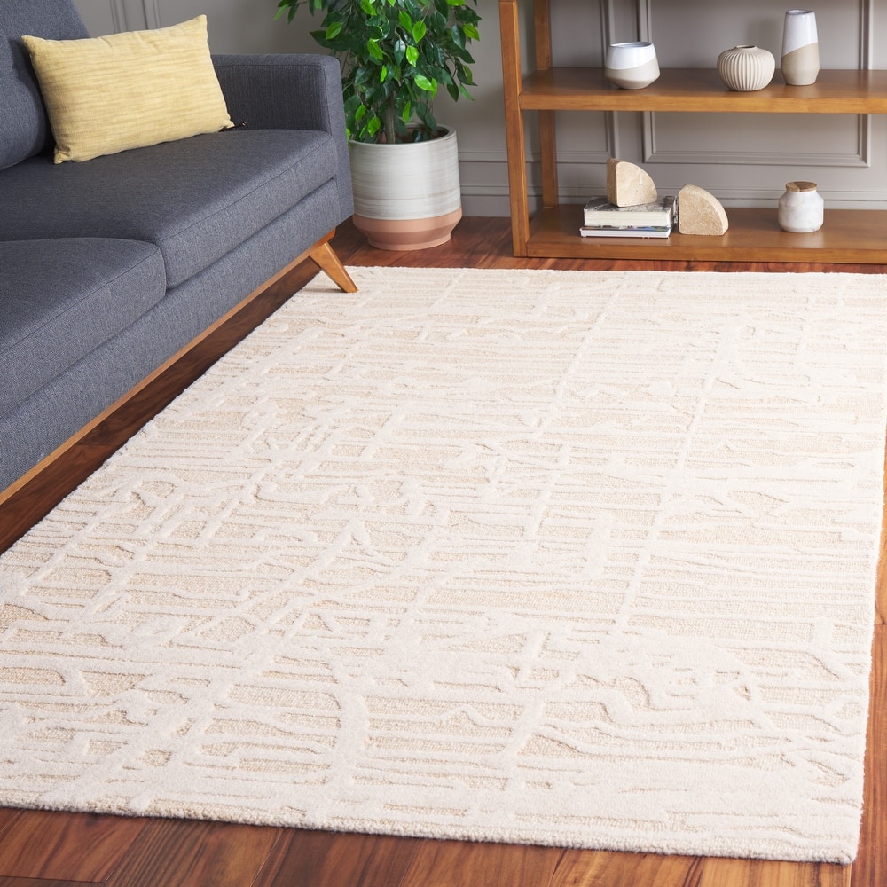 SAFAVIEH Handmade Ebony Stefanka Modern & Contemporary Wool Rug