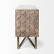 preview thumbnail 4 of 15, Excelsior I Light Brown Solid Wood w/ Gold Iron Base Sideboard