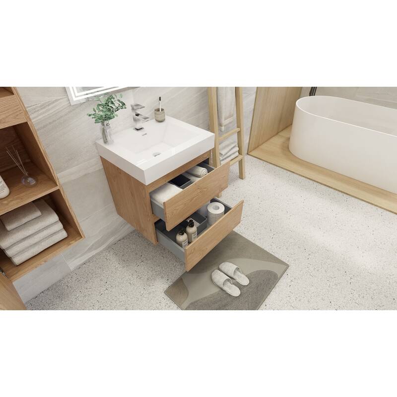 Baillie 30'' Wall-Mounted Vanity with Reinforced Acrylic Sink