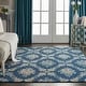 preview thumbnail 34 of 89, Nourison Tranquil French Country Floral Damask Area Rug 5' 3" x 7' 3" - Navy/Multi - Runner/Rectangle