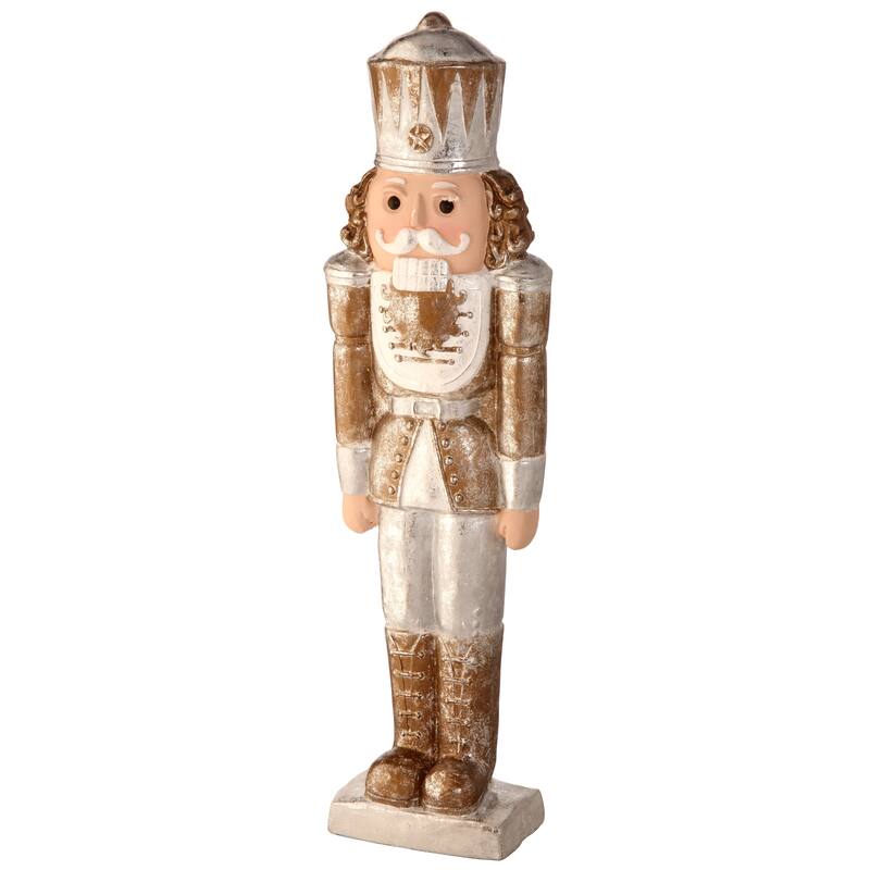 27" Paper stone Gilded Nutcracker Soldier