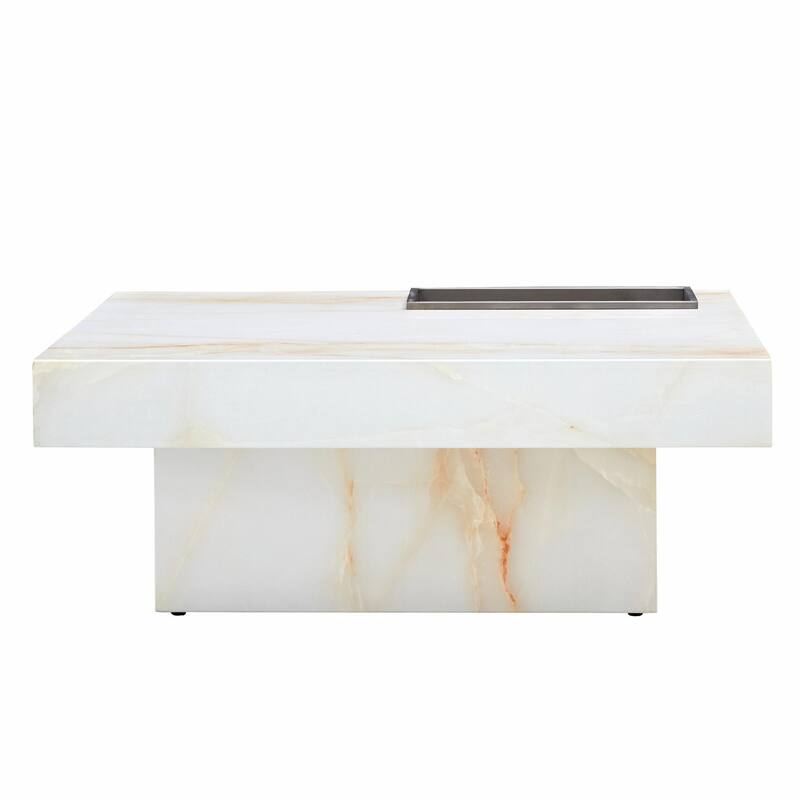 Modern Coffee Table with Imitation Marble Patterns