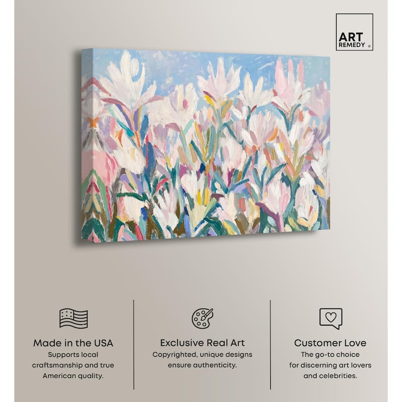 Morning Mist Bloom II Canvas by Art Remedy, Gallery Wrapped