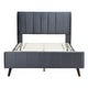 preview thumbnail 51 of 72, Twin/Full/Queen Size Velvet Upholstered Platform Bed Frame with Headboard and Wooden Slats Support, No Box Spring Needed