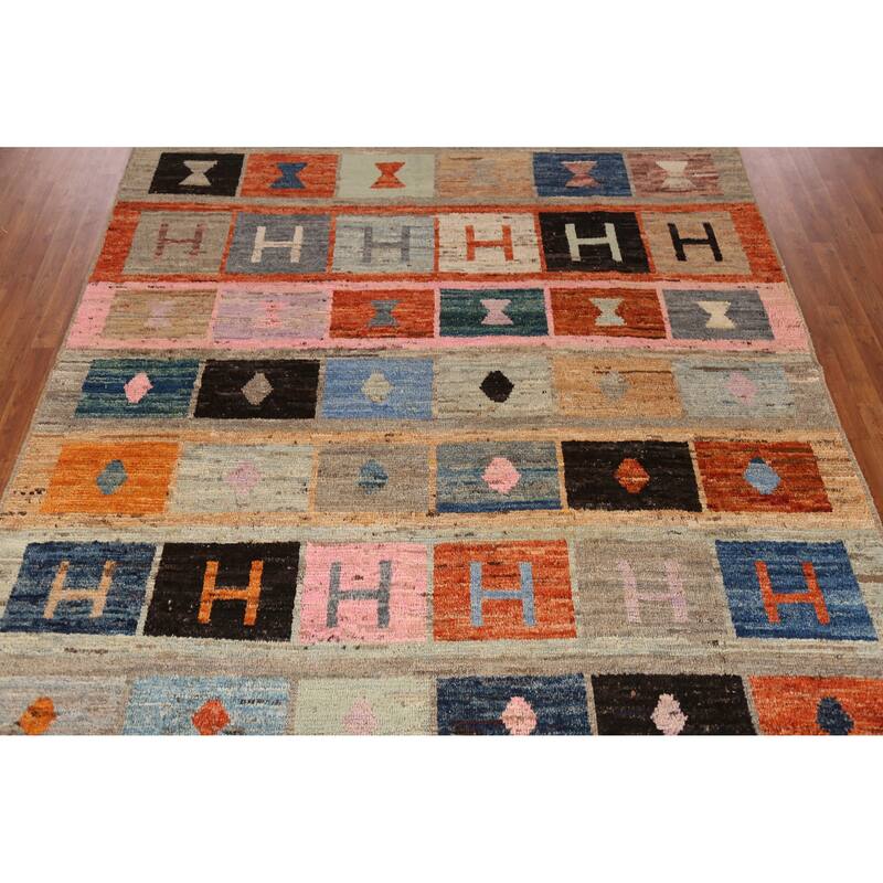 All-Over Geometric Moroccan Oriental Area Rug Hand-Knotted Wool Carpet - 8'5" x 9'11"