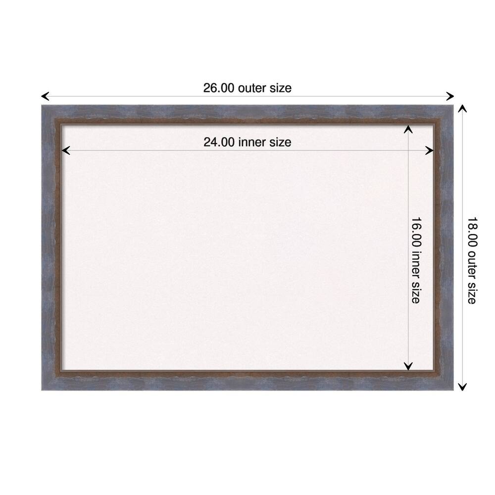 Two Tone Wood Framed White Corkboard Bulletin Board
