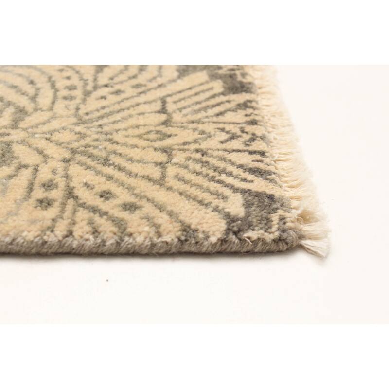 ECARPETGALLERY Hand-knotted Peshawar Ziegler Dark Grey Wool Rug - 5'4 x 8'0