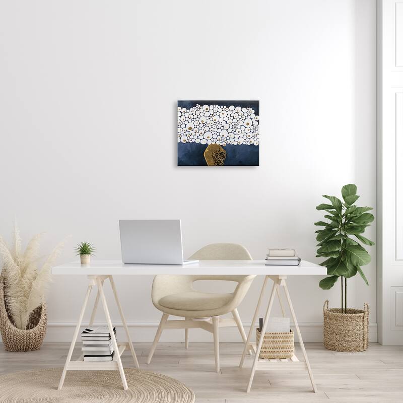 Stupell Modern Circle Shape Bouquet Stretched Canvas Wall Art, Design by Ruth Fromstein