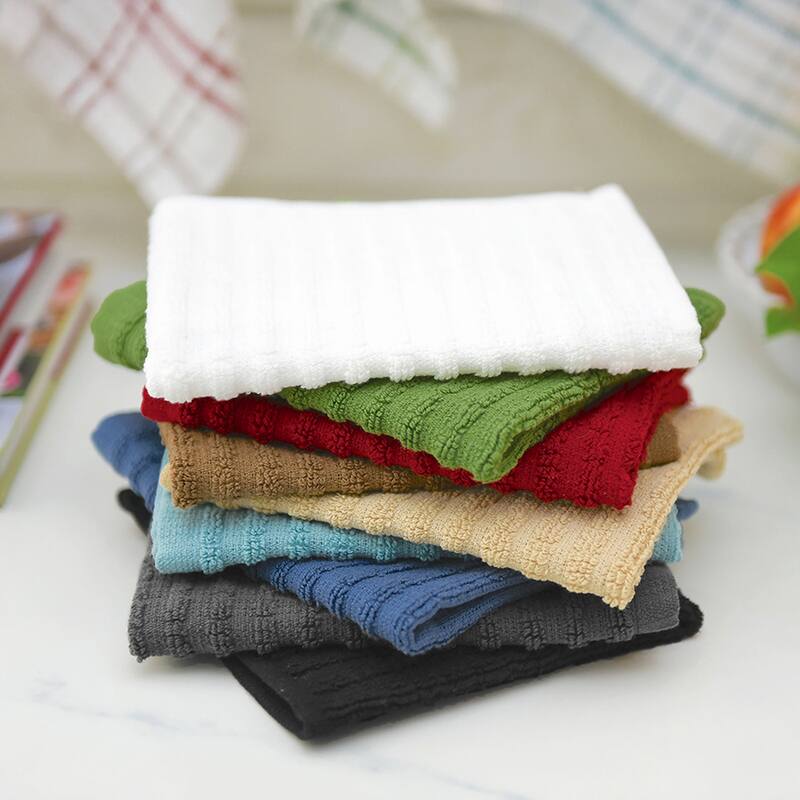 Royale Solid White Cotton Dish Cloths (Set of 3)
