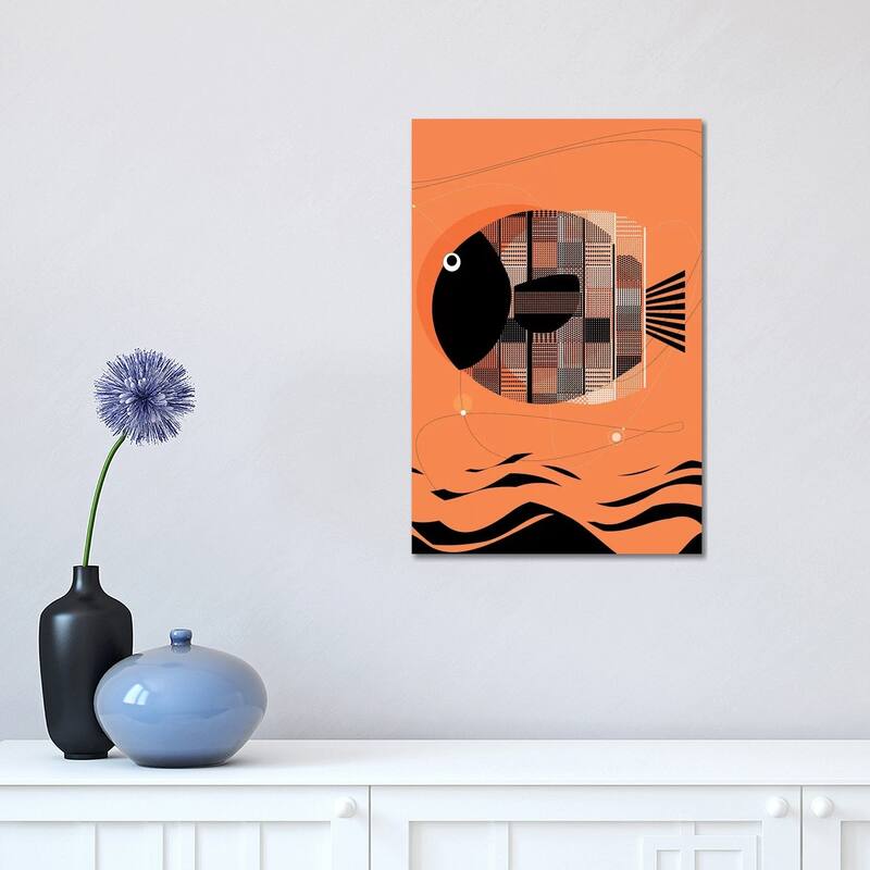 iCanvas "Wise Fish" by Soul Curry Art & Illustrations Canvas Print - 18x12x1.5