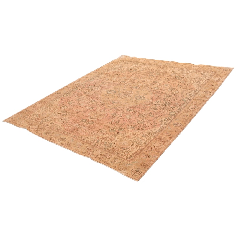ECARPETGALLERY Hand-knotted Antalya Vintage Light Pink Wool Rug - 9'6 x 12'2