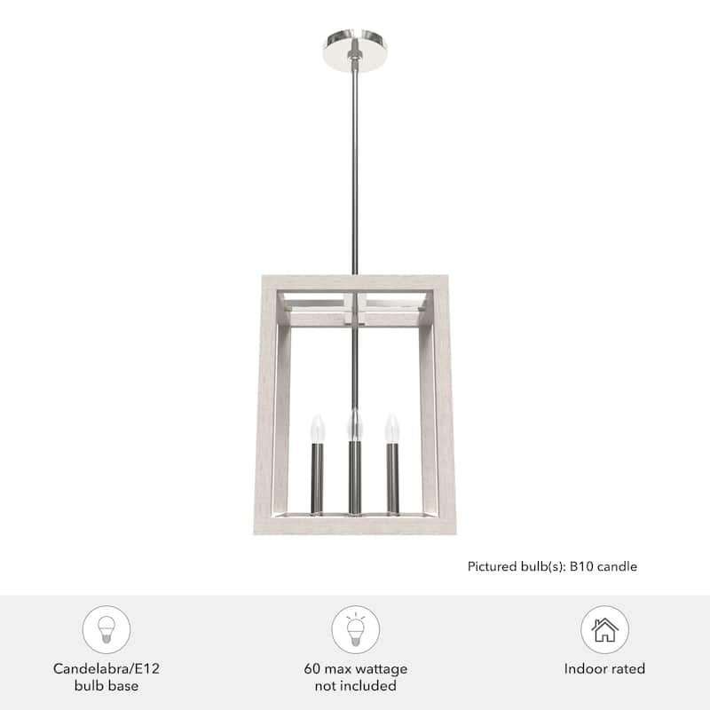 Hunter Squire Manor 12" 4-Light Pendant - Island, Dining Room, Entry - Modern Farmhouse, Transitional, Candle, Caged