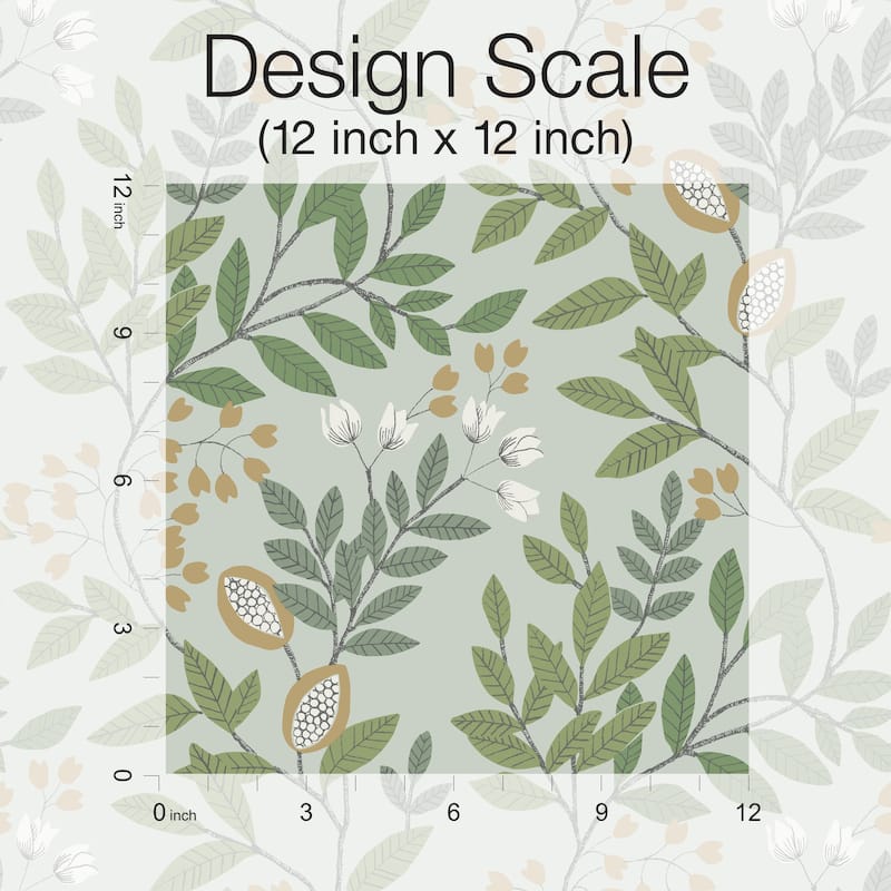 Montmorency Vinyl Eden Retreat Wallpaper 27 in x 27 ft = 60.75 sq ft