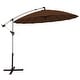 preview thumbnail 29 of 27, Gymax 10FT Patio Offset Hanging Umbrella Cantilever Umbrella w/ Tilt