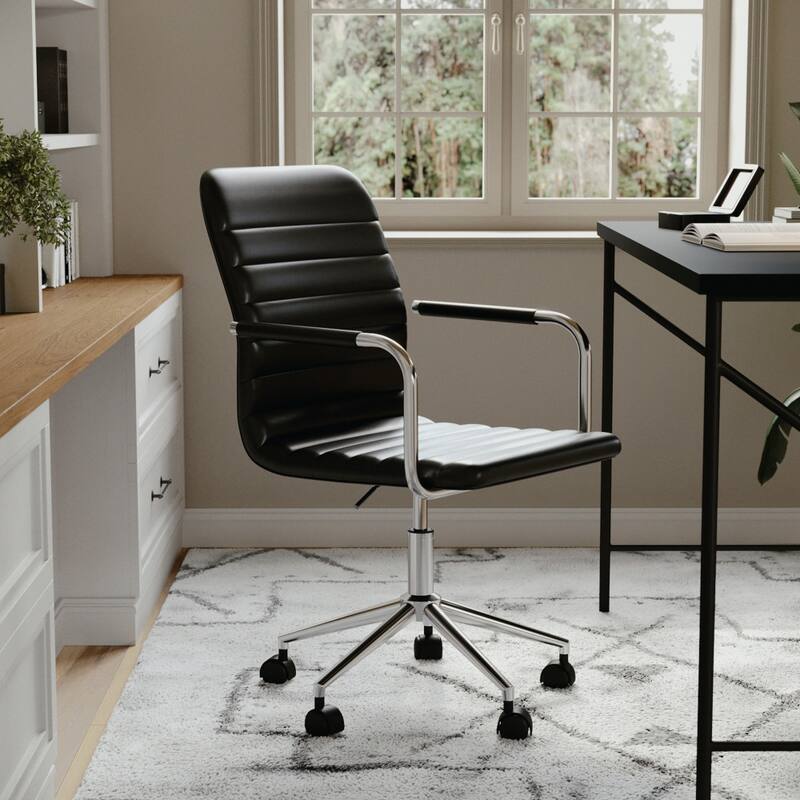 Martha Stewart Upholstered Swivel Office Chair
