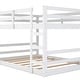 preview thumbnail 35 of 34, Sturdy Twin over Twin Pine Wood Bunk Bed with Built-in Ladder and Guardrail - Solid Wood Slats Support