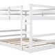 preview thumbnail 32 of 34, Multi-Functional Bunk Bed with 2 Built-in Ladder, Solid Wood Bed Frame, Low Bunk Beds with Safety Guardrail for Kids Boys Girls