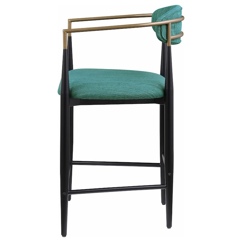 Tina Fabric Upholstered Metal Armrests Chairs (Set of 2)