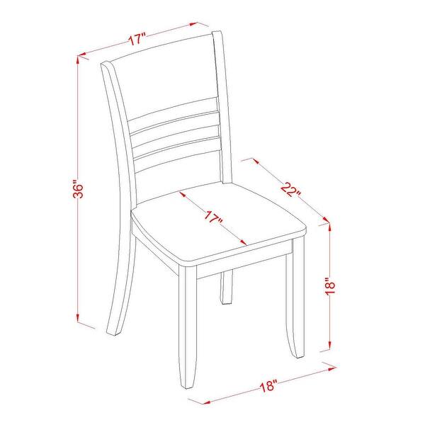 7Pc Dining set Kenley with a Leaf and 6 Kitchen Chairs in Espresso Finish (Seat Type Option