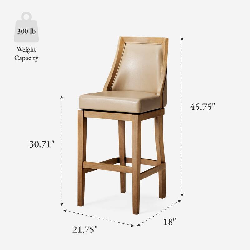 Maven Lane Vienna Swivel Kitchen Stool