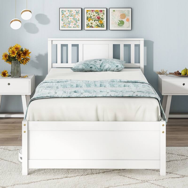 Gymax Twin / Queen / Full Size Bed Frame w/ Headboard Wood Slat