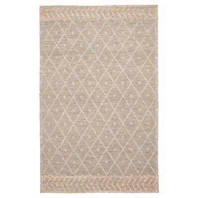 ECARPETGALLERY Braid weave Sienna Tan Wool Rug - 5'1 x 8'0