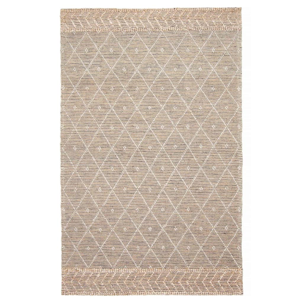 ECARPETGALLERY Braid weave Sienna Tan Wool Rug - 5'1 x 8'0