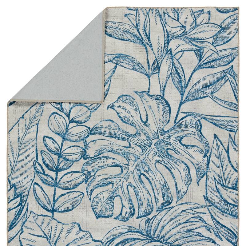 Tropic Machine Washable Indoor/Outdoor Floral Area Rug