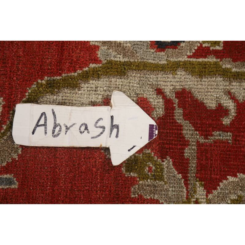 Hand Knotted Oriental 100% Wool Carpet Traditional Floral Red Sultanabad Area Rug - 16' 10'' X 12' 5''