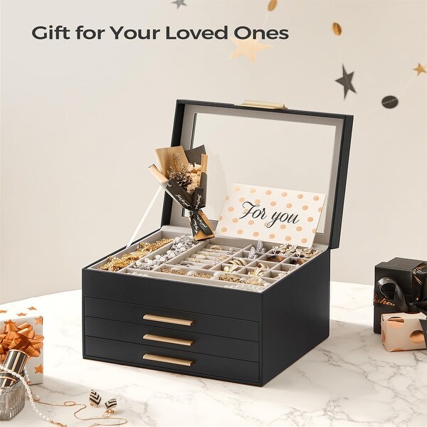 Jewelry Box with Glass Lid - Bed Bath & Beyond - 40834348