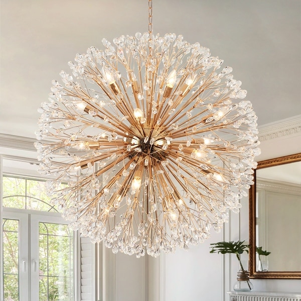 Modern Sputnik Large Starburst Crystal Firework Chandelier