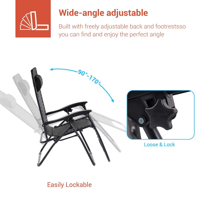 LIVOOSUN Zero Gravity Patio Chairs (Set of 2)