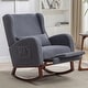 preview thumbnail 13 of 89, HOMYKA Teddy Nursery Rocking Chairs with Foot Rest Drak Grey