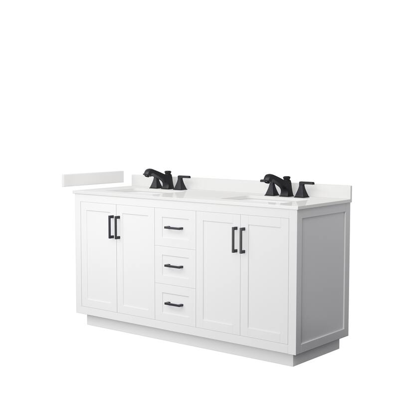 Miranda 66-inch Double Vanity, Quartz Top