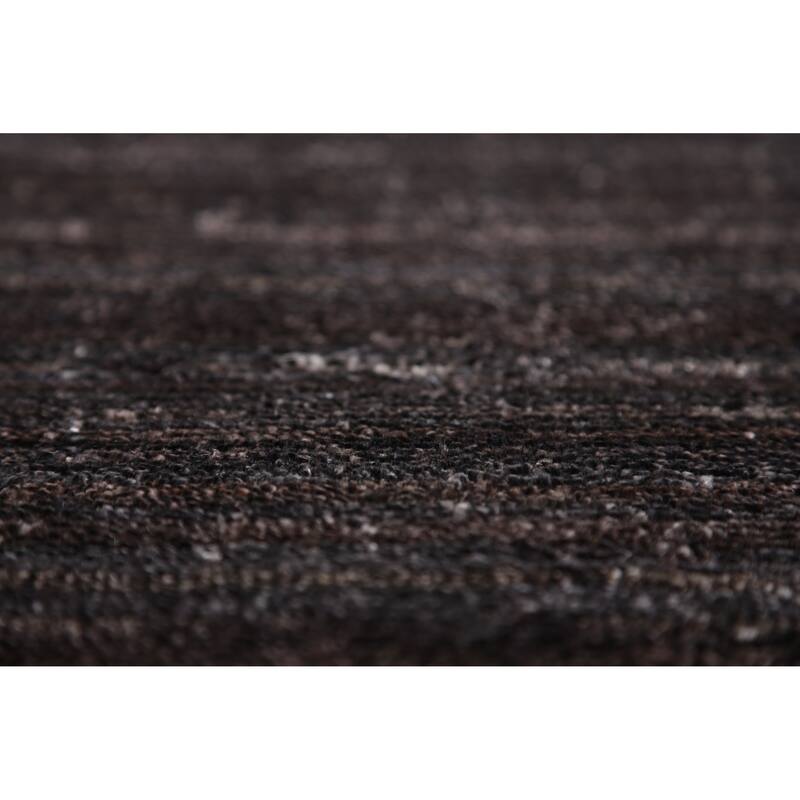 Tribal Gabbeh Indian Area Rug Handmade Black Wool Carpet - 7'10" x 9'4"