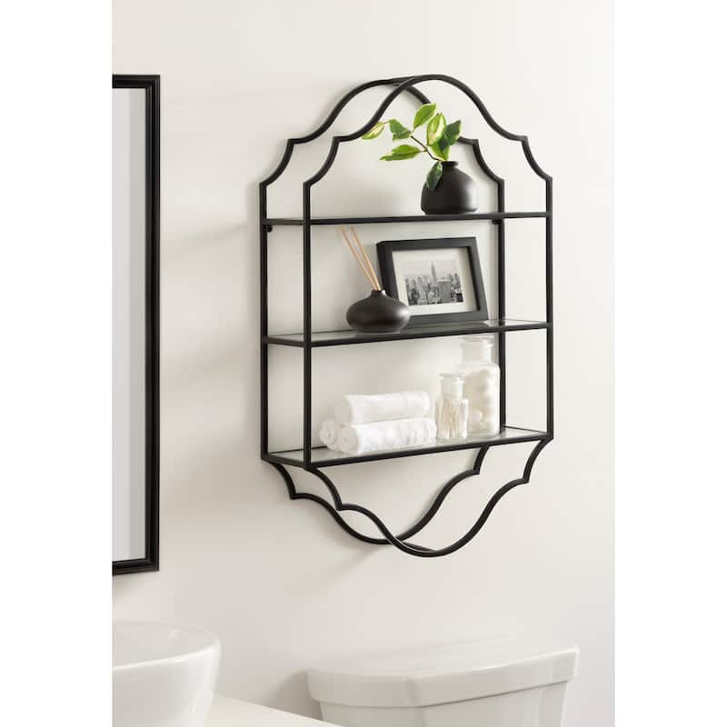 Kate and Laurel Leanna Tiered Wall Shelf