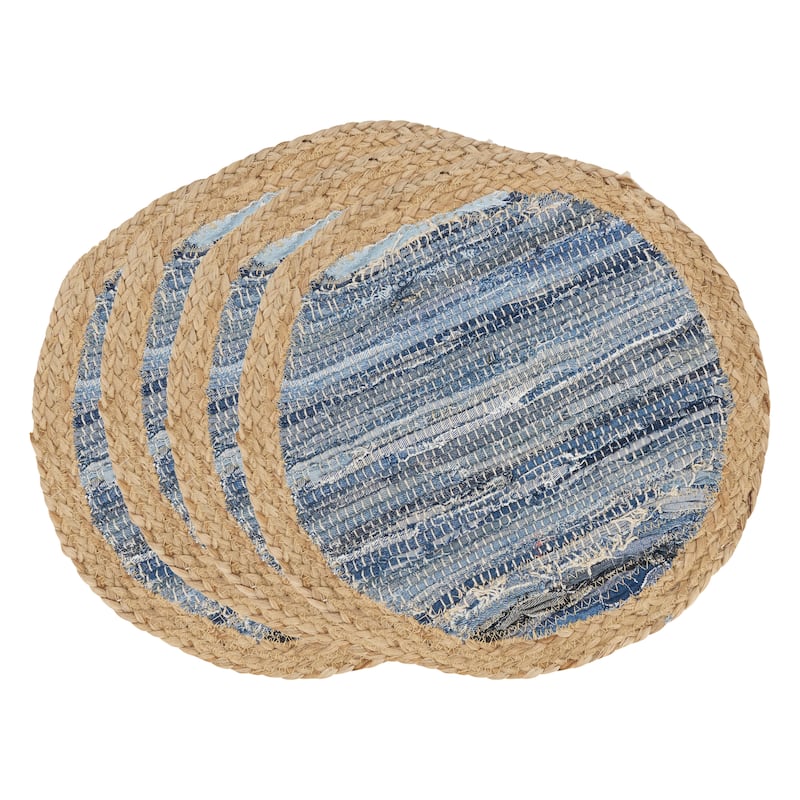 Rustic Denim Weave Placemat (Set of 4) - 15"x15"