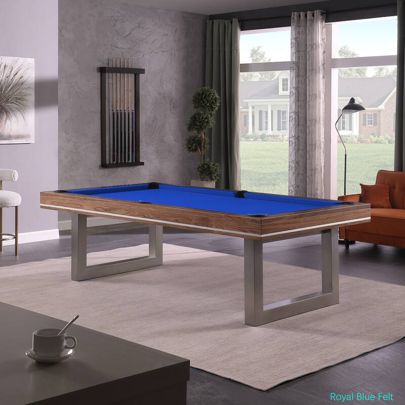 Harmony Walnut 7ft Billiard Slate Pool Table - Blue/Black