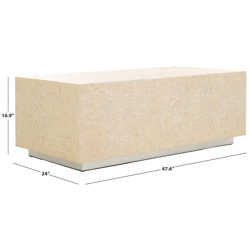 SAFAVIEH Scarlett Rectangular Prism Coffee Table - 48"W x 24"D x 17"H
