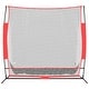 preview thumbnail 3 of 7, vidaXL Portable Baseball Net Black and Red 84.6"x42.1"x85" Polyester