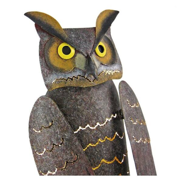 Shop Hand Painted Metal Owl Votive Candle Holder 11 X 5 X 3 75