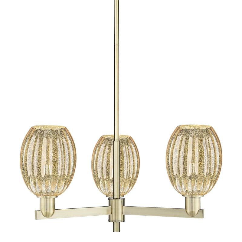 Innovations Lighting 716-3CR-13-18 Preston Chandelier Preston 3 Light - Antique Brass / Mercury