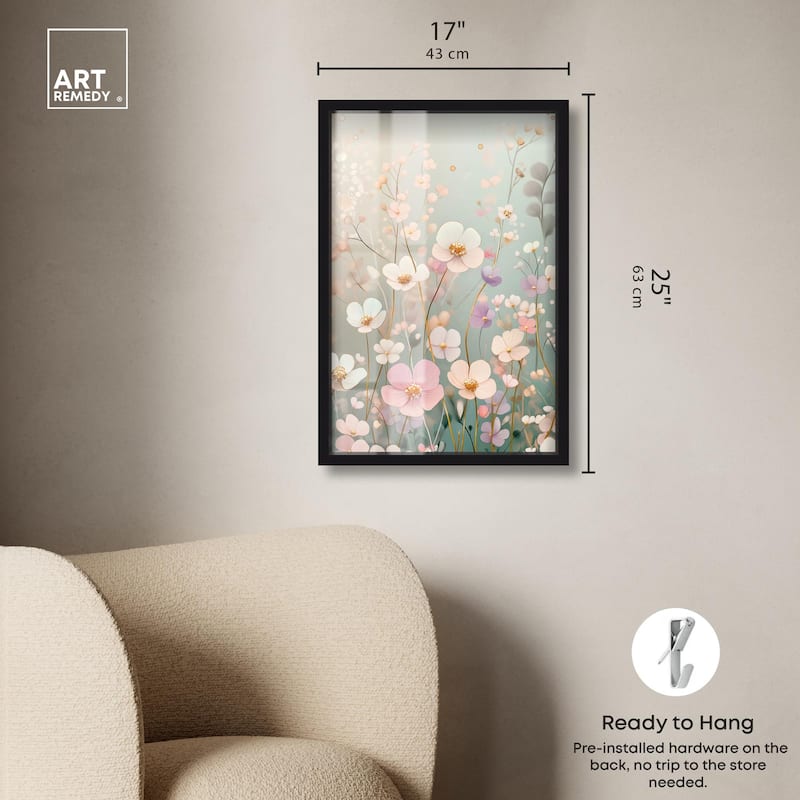 Tiny Blooms I Shadowbox by Art Remedy