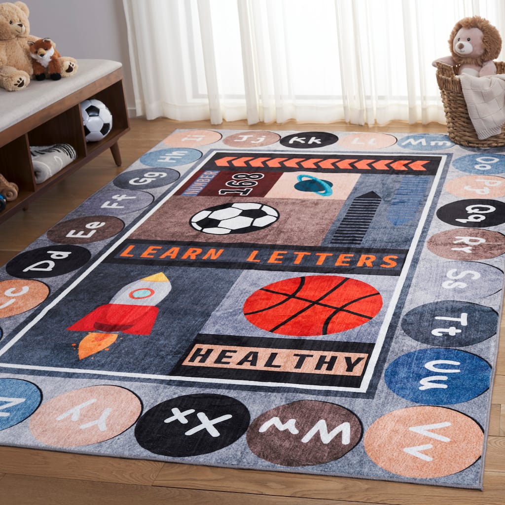 SAFAVIEH Santa Monica Kids Sakae Machine Washable & Slip Resistant Rug