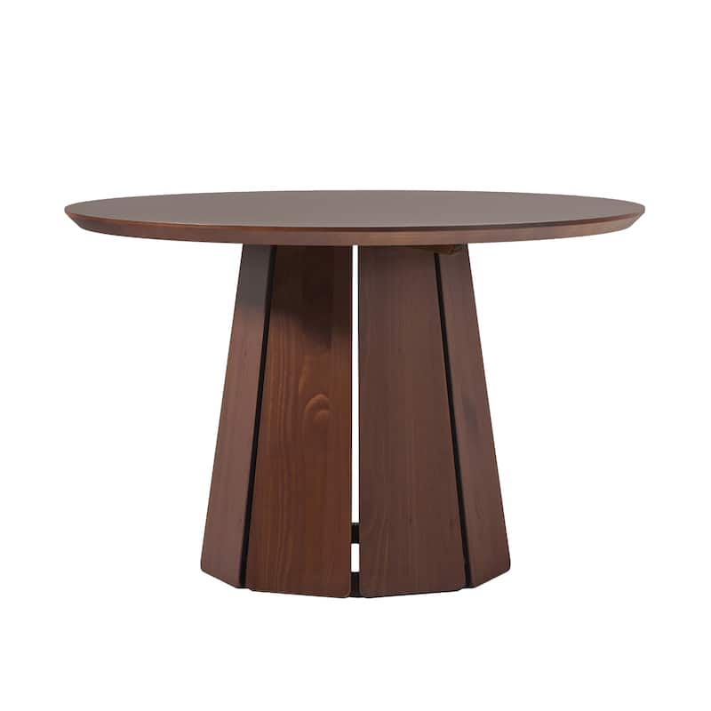 Middlebrook Designs 48 inch Round Solid Wood Pedestal Dining Table