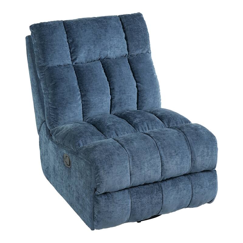 360° Swivel Rocker Recliner Chair Chenille Upholstered Manual Recliner