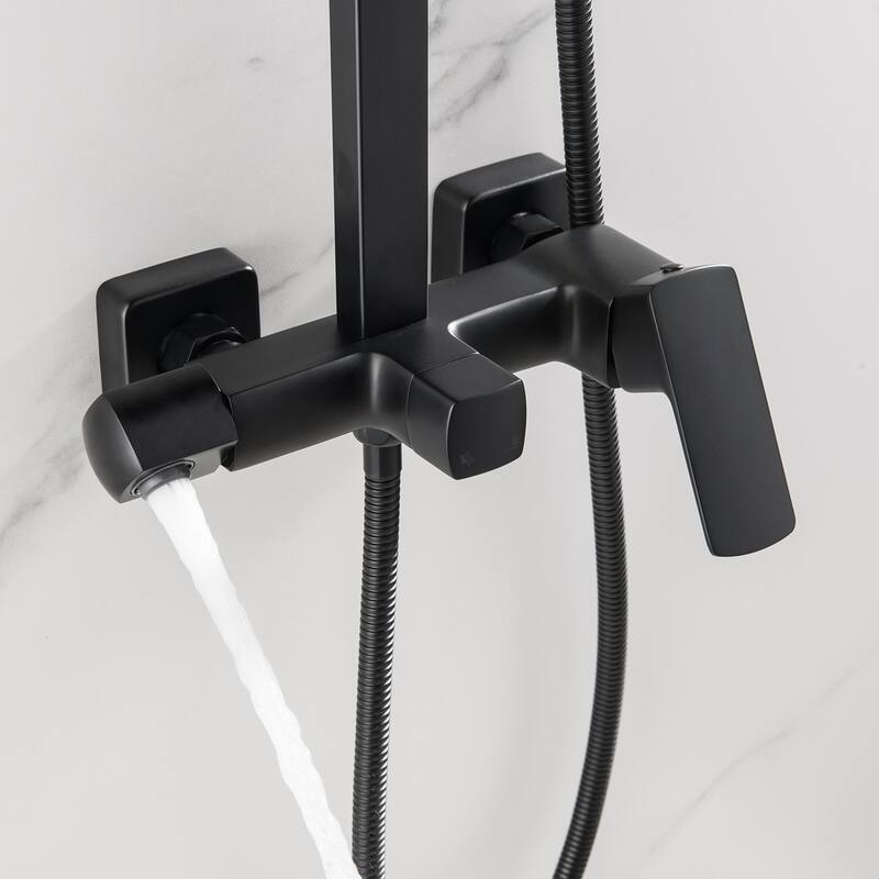3-Way Exposed Wall-Mount Complete Shower System with Rough-in Valve